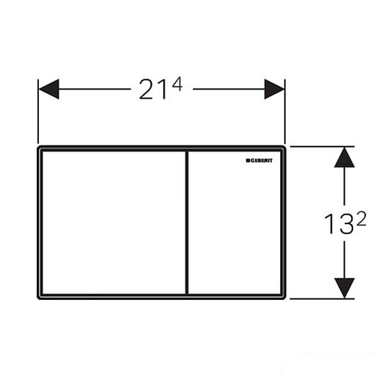 Betätigungsplatte GEBERIT SIGMA60 chrom-gebürstet für 2-Mengenspülung, für UP-SPK320, 115.640.GH.1