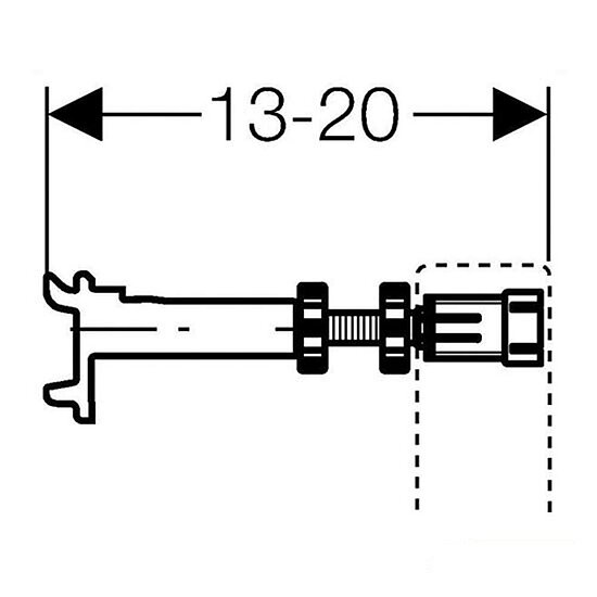 GEBERIT System-Bausatz Duofix zur Befestigung von Elementen an Wand/Schiene, 111.844.00.1