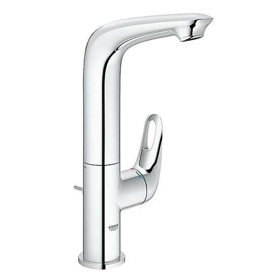 Waschtischmischer GROHE Serie Eurostyle, verchromt, offener Hebel, hohe Ausführung, Einhebelmischer