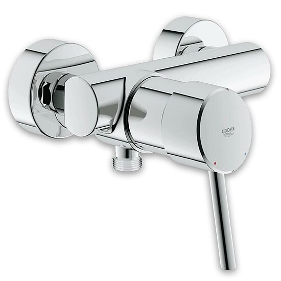 Brausemischer GROHE Serie Concetto, verchromt, Einhebelmischer