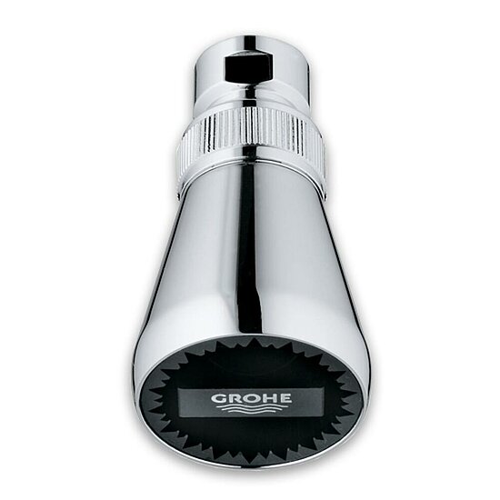 Kopfbrause GROHE Serie Relexa, verchromt, mit Kugelgelenk, 1/2“ Anschlussgewinde