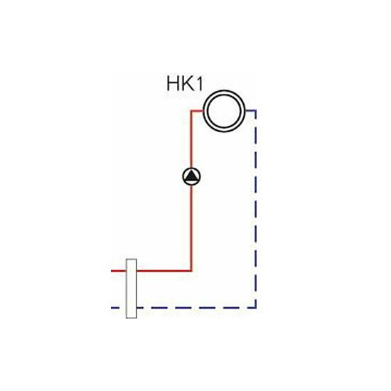 Heizkreiserweiterung Logaplus, Buderus, 1 Heizkreis ungemischt, mit Weiche, bis 25 kW