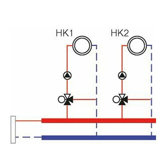 Heizkreiserweiterung Logaplus, Buderus, 2 Heizkreise gemischt, bis 25 kW