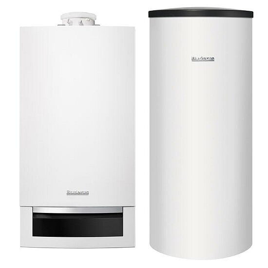 Gasbrennwertgerät GB172, 20 kW, Buderus, mit Warmwasserspeicher SU160W 160l, Erdgas LL