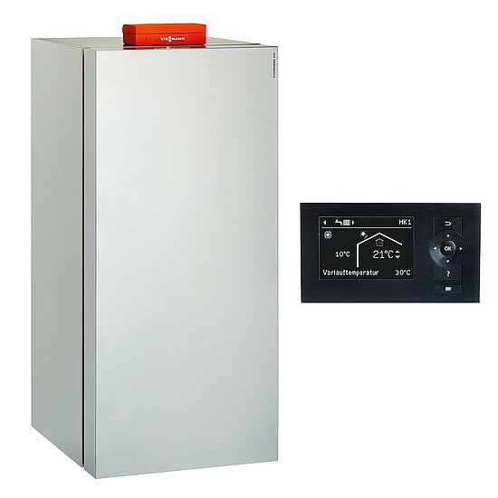 Gaskessel Paket Vitrocrossal 300, 35 kW, bodenstehend, mit Mischer, Vitotronic 200 KW6B, Viessmann