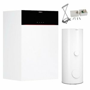 Gastherme Paket Vitodens 200-W, 11 kW, 300 L Vitocell 100-W CVBC, 7 Zoll Display, Außentemperaturfühler, Viesmann