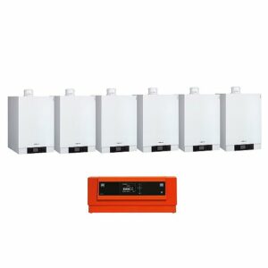 Kaskade 6-Fach Vitodens 200-W, 20-80 kW, Vitotronic 300-K, Wandmontage Blockaufstellung, Viessmann