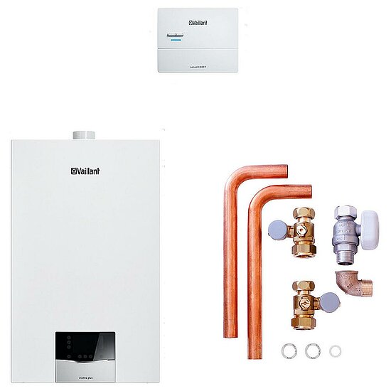 VAILLANT Paket 1.668 ecoTEC plus VC 15 CS/1-5, VRC 710, Anschlusszubehör