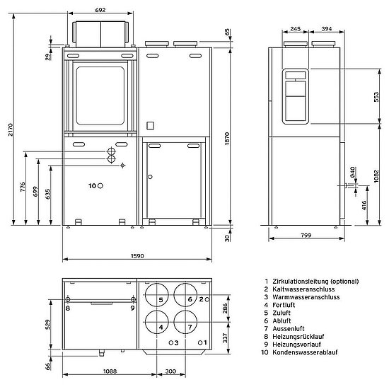 VAILLANT Luft/Wasser Wärmepumpe recoCOMPACT exklusive VWL 59/5 S2