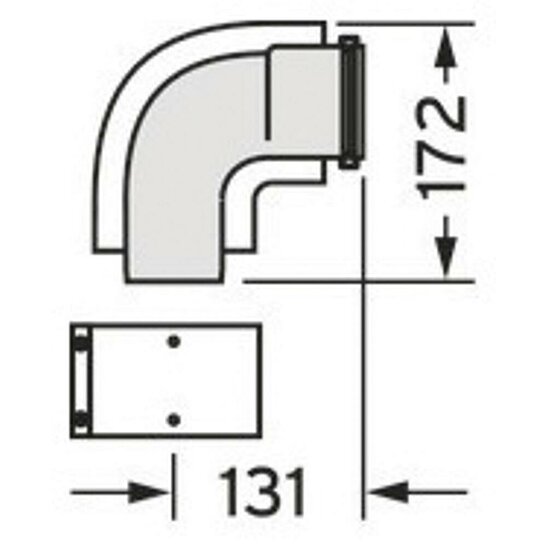 VAILLANT Bogen 87 Grad Brennwert Luft-/Abgasführung. PP. 60/100 mm