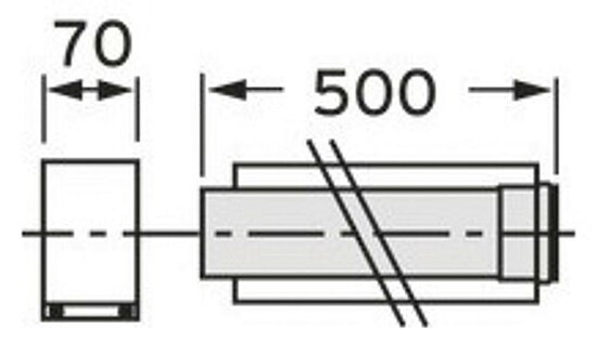 VAILLANT Verlängerung Brennwert Luft-/Abgasführung. PP. 80/125. 0.5 m