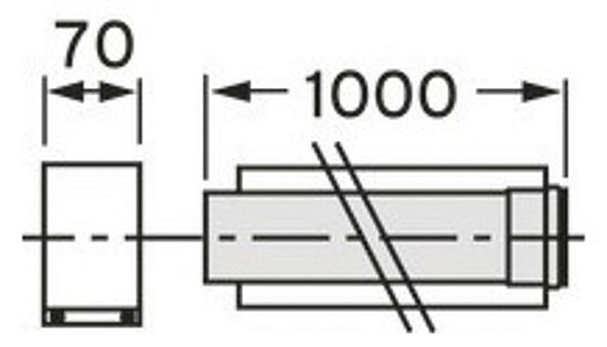 VAILLANT Verlängerung Brennwert Luft-/Abgasführung. PP. 80/125. 1.0 m