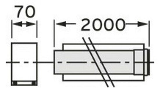 VAILLANT Verlängerung Brennwert Luft-/Abgasführung. PP. 80/125. 2.0 m