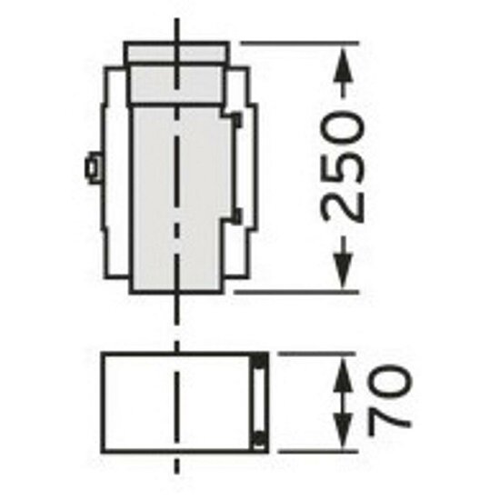 VAILLANT Reinigungsöffnung Brennwert Luft-/Abgasführung. PP. 80/125 mm. 0.25m