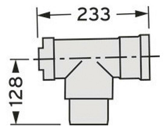 VAILLANT Reinigungs-T-Stück Brennwert für starre Abgasleitung DN 80. PP