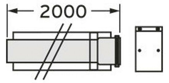 VAILLANT Verlängerungsrohr Brennwert Luft-/Abgasführung. PP. 60/100. 2.0 m