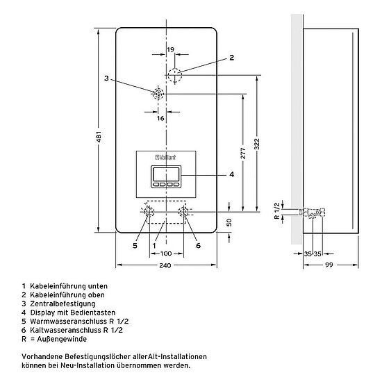 VAILLANT electronicVED E 18/8 B pro Elektro-Durchlauferhitzer