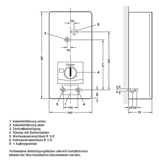 VAILLANT electronicVED E 27/8 Elektro-Durchlauferhitzer