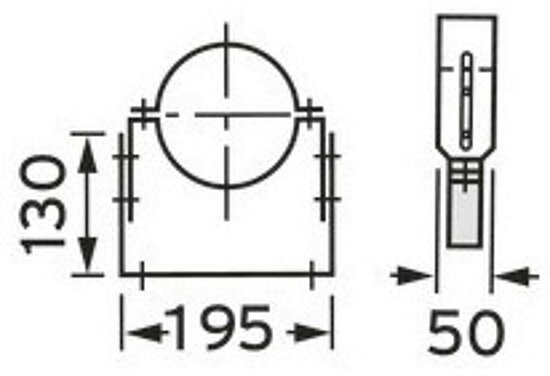 VAILLANT Wandhalterung 50 bis 90 mm. Edelstahl