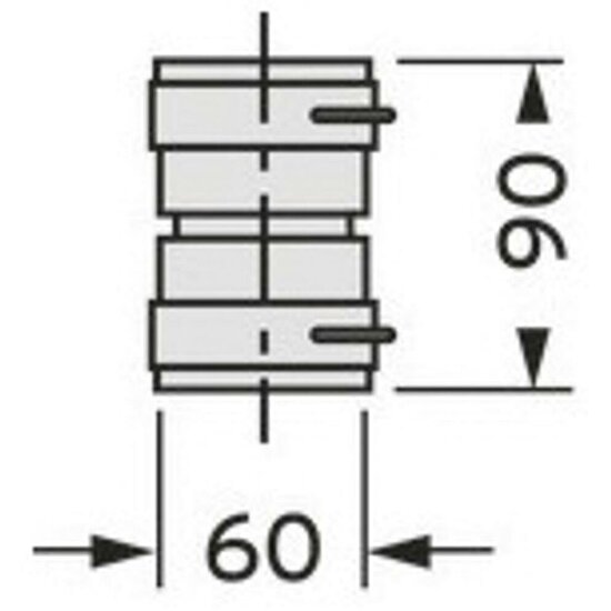 VAILLANT Verbindungsstück für flexibles Abgassystem DN 60. PP