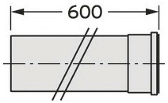 VAILLANT Verlängerung DN 200 PP 500 mm