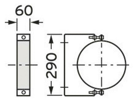 VAILLANT Wandhalter DN 225 Edelstahl für Abgassystem Fassade DN 160