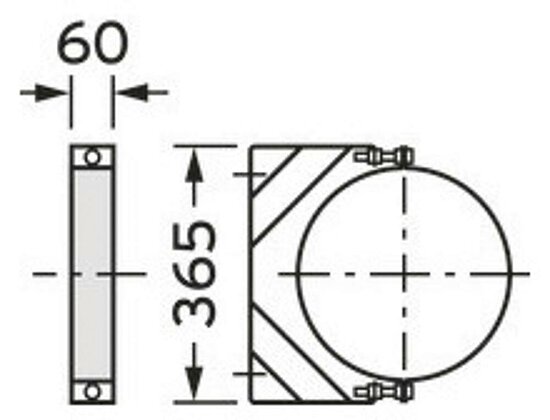 VAILLANT Wandhalter DN 300 Edelstahl für Abgassystem Fassade DN 200