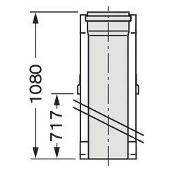 VAILLANT senkr. Dachdurchf.DN 225/160 Edelstahl für Abgassystem Fassade DN 160