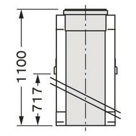 VAILLANT senkr. Dachdurchf.DN 300/200 Edelstahl für Abgassystem Fassade DN 200