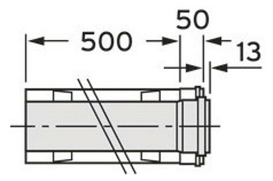 VAILLANT Verlängerung 0.5 m 110/160 mm konz.