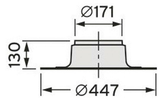 VAILLANT Flachdachkragen.Aluminium für Abgassystem 110 mm