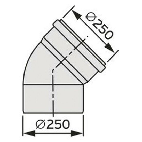 VAILLANT Bogen 30 Grad 250 mm PP