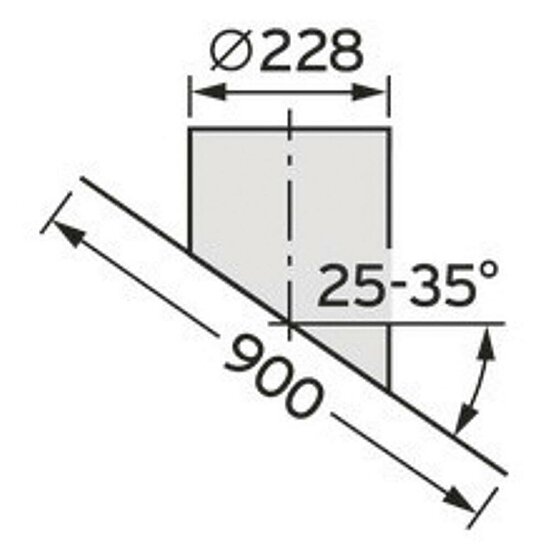 VAILLANT Dachpfanne 25 – 35 Grad Edelstahl für Abgassystem DN 160