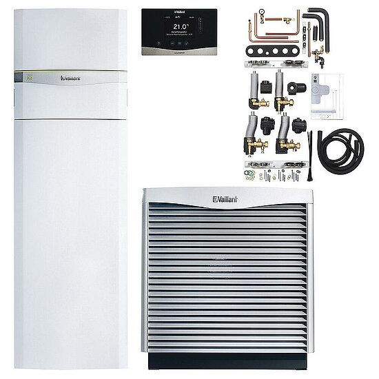 VAILLANT Wärmepumpen-Paket FlexoCOMPACT exclusive VWF 118/4 mit aroCOLLECT 4.418 mit Regler