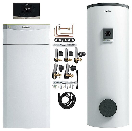 VAILLANT Wärmepumpen-Paket FlexoTHERM exclusive VWF 87/4 mit fluoCOLLECT 4.422 mit Regler