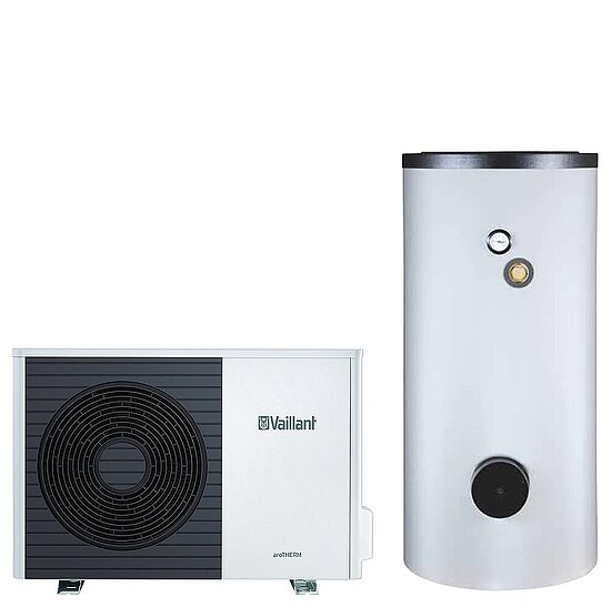 VAILLANT Paket 4.3401 aroTHERM plus VWL 125/6 A S2 mit 300 Liter Warmwasserwärmepumpenspeicher