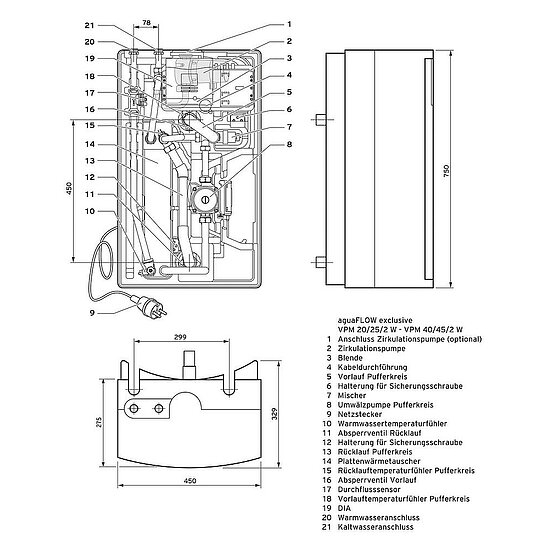 VAILLANT Paket SHU 9.431/6 4 x VFK 145 V. VPS 800/3-7