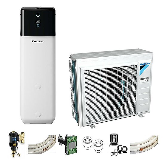 DAIKIN Altherma Paket 3 R ECH2O, Baugröße 4, mit integ. 300 l Wärmespeicher H/C