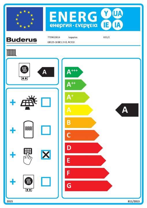 Buderus Paket K31/2 Öl-Brennwert-Heizgerät Logaplus GB125 18 kW Speicher Logalux LT135 Bedieneinheit Logamatic RC310 mit Mischer