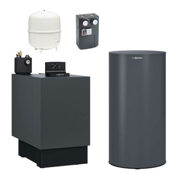 Viessmann Öl-Brennwert-Heizgerät Vitoladens 300-C J3RB 24 kW mit Warmwasserspeicher Vitocell 100-V CVAA 200L