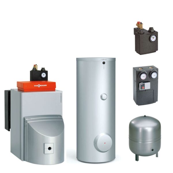 Viessmann Öl-Brennwert-Heizgerät Vitorondens 200-T BR2A 20,2 kW mit 200L Speicher-Wassererwärmer Vitocell 100-V CVAA