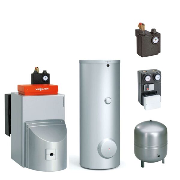 Viessmann Öl-Brennwert-Heizgerät Vitorondens 200-T BR2A 24,6 kW mit Mischer 160L Speicher-Wassererwärmer Vitocell 100-V CVAA